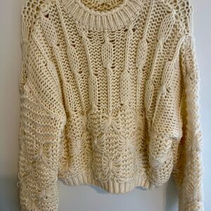 Chunky Knit Cream Sweater